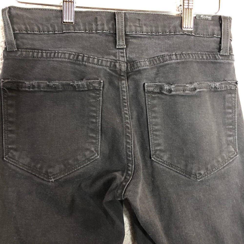 KanCan Distressed Destructed Mid-Rise Ankle Black Skinny Stretch‎ Jeans Size 26 - Picture 5 of 10
